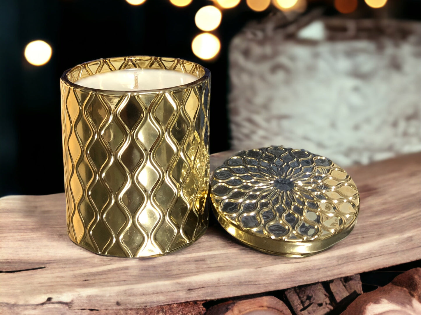 Gold Trellis Jar
