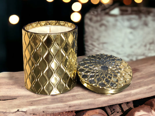 Gold Trellis Jar