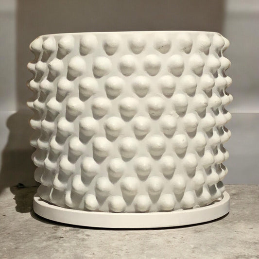 White Concrete Bubble Planter