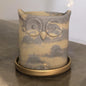 Large Gray Swirl Owl Planter