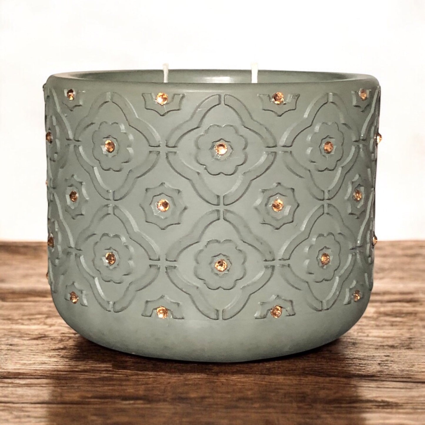 Sage Flower Trellis Candle