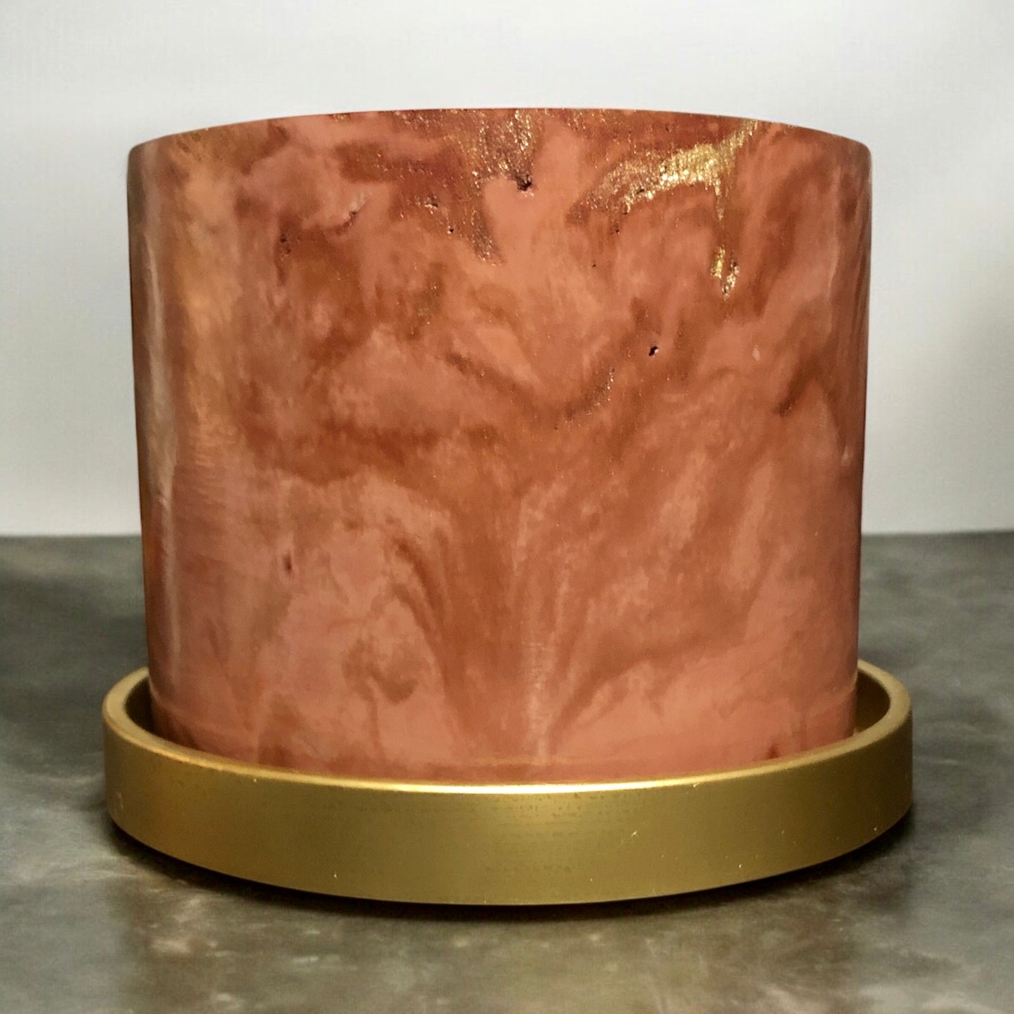Plum Perfection Round Concrete Planter
