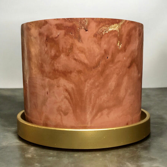 Plum Perfection Round Concrete Planter