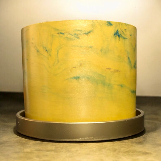 Lemon Round Concrete Planter