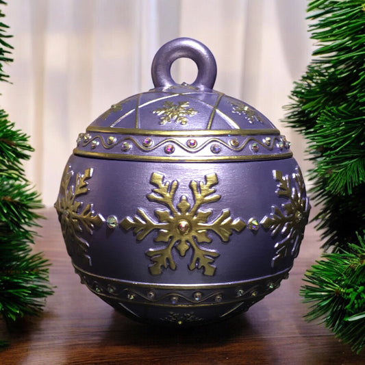 Lavender Snowflake Ornament Candle
