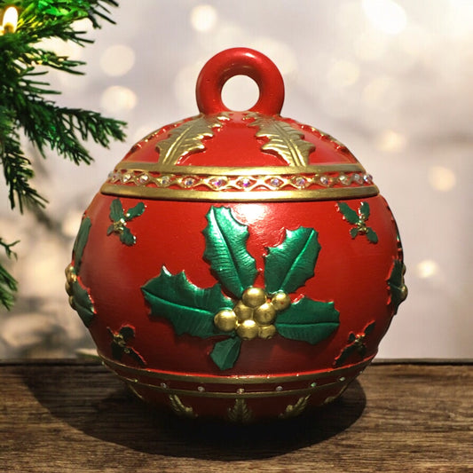 Red Holly Ornament Candle