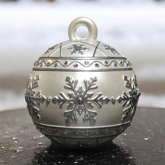 White Snowflake Ornament Candle
