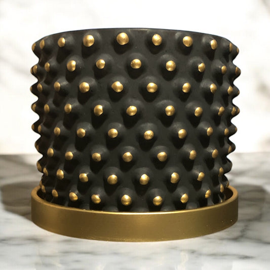 Black Concrete Bubble Planter