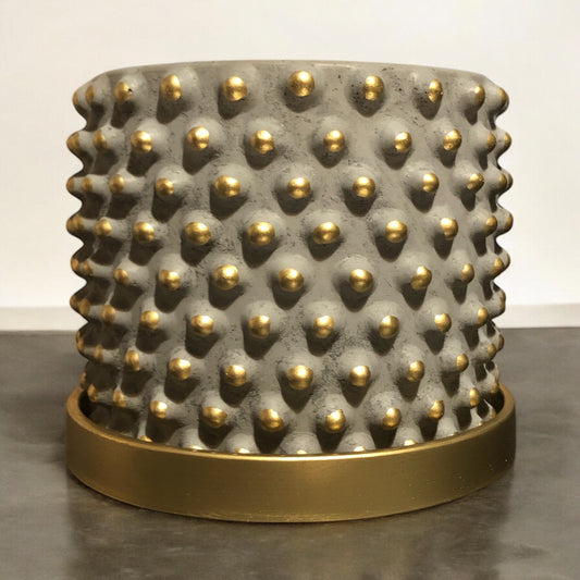 Gray Concrete Bubble Planter