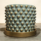 Teal Concrete Bubble Planter
